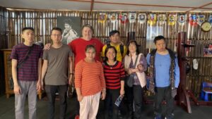 Maurice Novoa and autistic students participating in martial arts training 