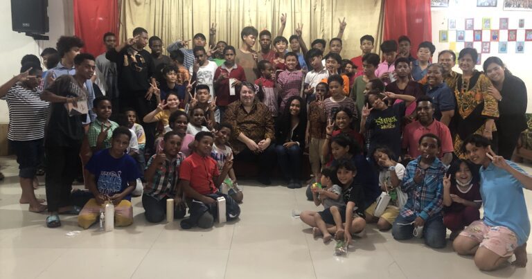 Sifu Maurice at the orphanage in Jakarta